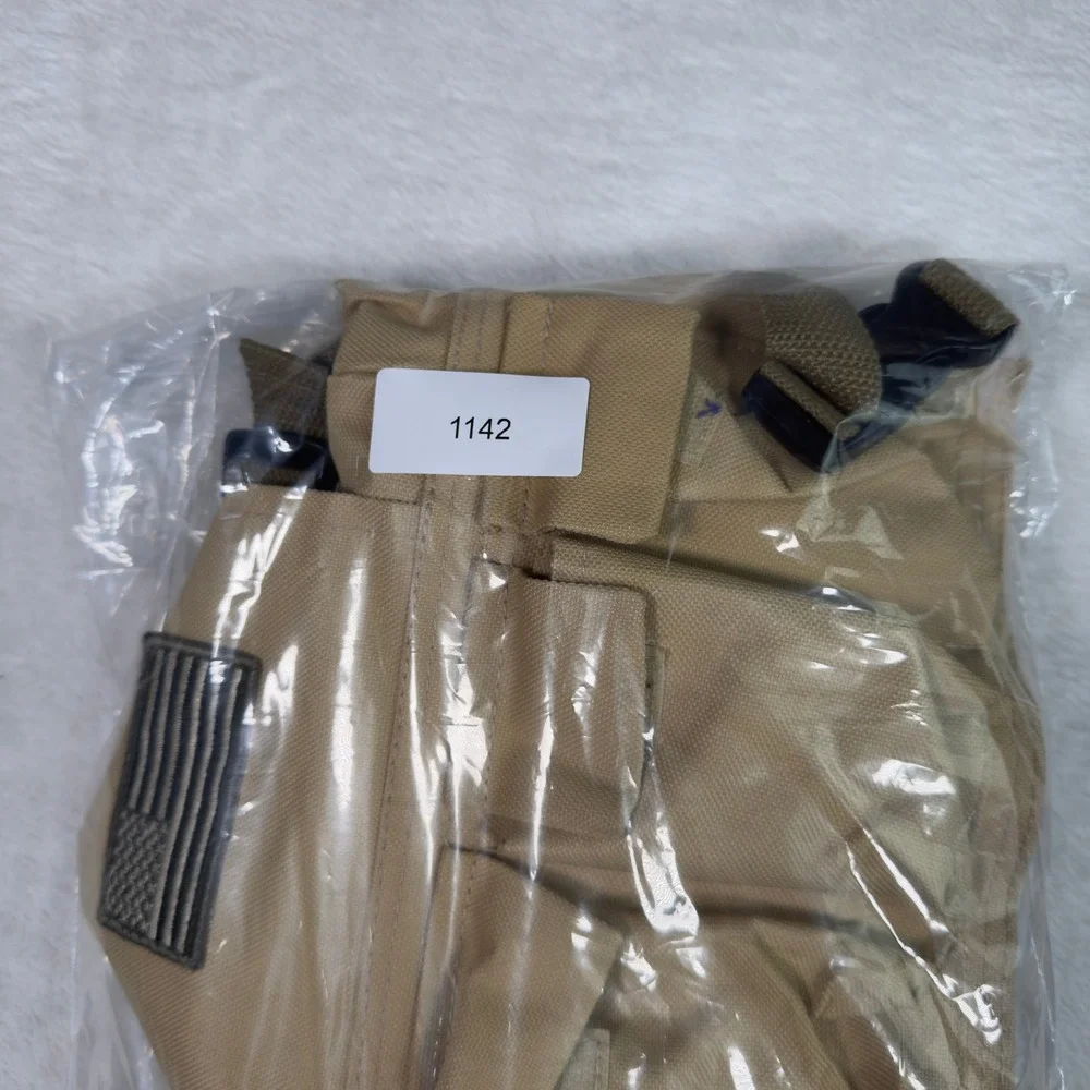 Khaki Tan Tactical Cargo Backpack Mini Small US Flag Patch Kids Adult Casual Bag
